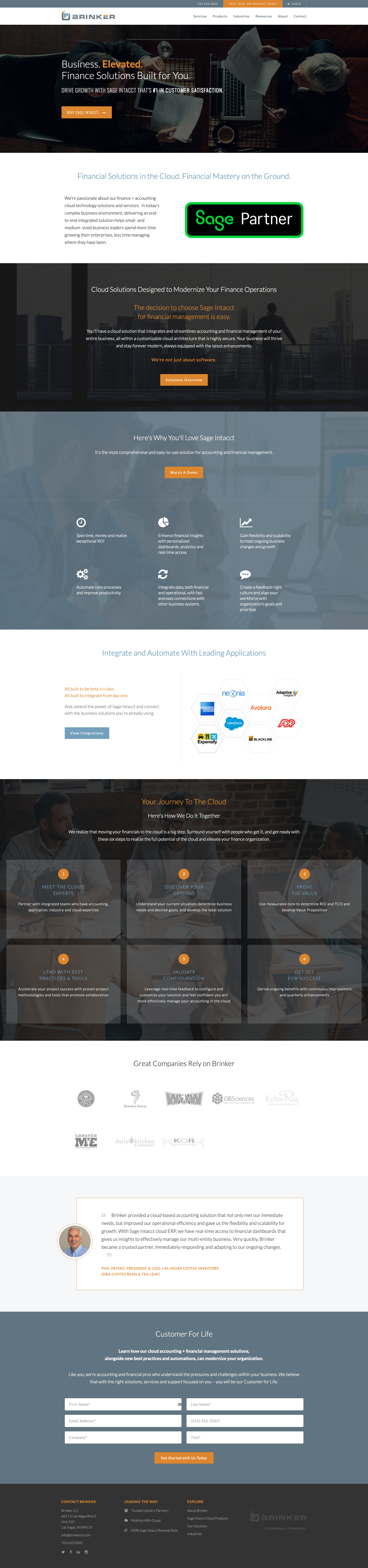 Brinker-Homepage