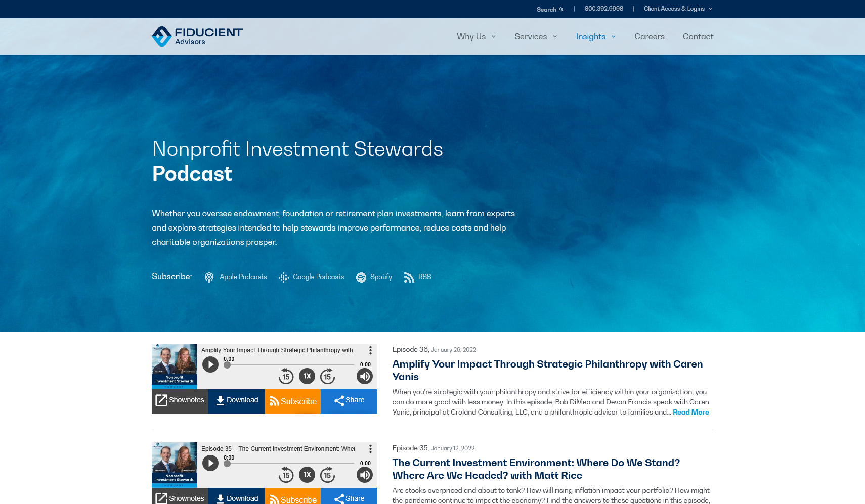 Fiducient Advisors Podcasts