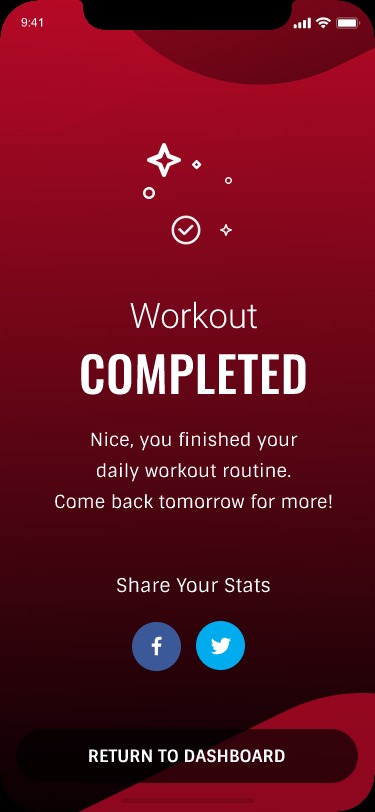 Workout Completed